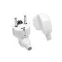 Adaptador de enchufe universal UE de 250 V y 16 A, enchufe de 2 clavijas de 4,8 mm, cable de alimentación de repuesto, adaptador de CA de viaje 9