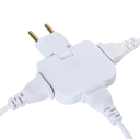 Adaptador de ficha EU rotativo a 180° 2500W 110–250V 10A Adaptador de viagem 3 entradas 2 pinos Ficha europeia 5