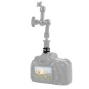 Adaptador de suporte para telefone 2,4 x 1,8 x 2,7 cm Dupla porca Fixação de microfone GPS ou câmara na máquina fotográfica 3