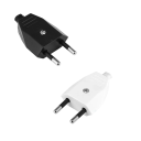 Adaptador de tomada EU 250V 16A ficha de 2 pinos 4,0 mm Ponta de substituição para cabo de alimentação Adaptador de viagem AC universal 16 A 2