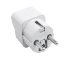 Adaptador de viagem universal EU tipo E/F Redução de ficha Tomada eléctrica 100–240 V Adaptador não inflamável para tomada europeia Compacto 1