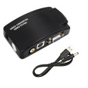 Adaptador de vídeo AV e S-video para VGA para ligar uma fonte de vídeo a um monitor ou projetor Entrada e saída VGA Resolução até 1080p 1