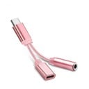 Adaptador divisor USB-C para jack de 3,5 mm e USB-C para carregamento simultâneo e audição de música Revestimento em nylon Caixas de alumínio 2