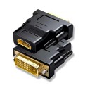 Adaptador DVI 24+1 Macho para HDMI Fêmea Conversor de Sinal de Vídeo Bidirecional Full HD 1080p para Monitor TV Projetor Computador Laptop Conector 1