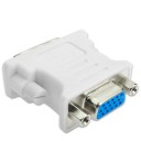 Adaptador DVI 24+5pin macho para VGA fêmea Para ligar um monitor ou projetor com VGA à saída DVI Parafusos para fixação firme Branco 3