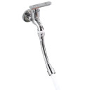 Adaptador giratorio para grifo de cocina 20 × 2,2 × 2,4 cm con manguera flexible y aireador de acero inoxidable, alargador universal para fregadero 6