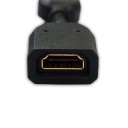 Adaptador HDMI macho a HDMI hembra con cable flexible corto para extender el puerto o cable HDMI Longitud 11,5 cm Extremos reforzados del cable Negro 4