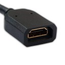 Adaptador HDMI macho para HDMI fêmea com cabo flexível curto para prolongar a porta ou cabo HDMI Comprimento 11,5 cm Extremidades reforçadas do cabo 5
