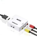 Adaptador HDMI para RCA AV Conversor HDMI para Cinch Vídeo e Áudio Alimentação USB para TV DVD VHS Consolas de Jogos Projetores 2