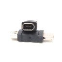 Adaptador IEEE 6 pinos fêmea para USB macho Redução compacta sem fio com conectores metálicos Acabamento preto Dimensões 5,3 x 1,8 x 1 cm 3