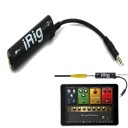 Adaptador IRIG para guitarra elétrica com cabo áudio de 3,5mm Conexão a dispositivos móveis Instrumento musical Adaptador para gravação e efeitos 5