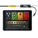 Adaptador IRIG para guitarra elétrica com cabo áudio de 3,5mm Conexão a dispositivos móveis Instrumento musical Adaptador para gravação e efeitos 6