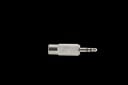 Adaptador jack 3,5 mm macho a RCA hembra Reducción para conectar un cable con conector RCA a la entrada de 3,5 mm Cuerpo plateado estriado 5