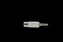 Adaptador jack 3,5 mm macho para RCA fêmea Redução para ligação de cabo com conector RCA a entrada de 3,5 mm Corpo prateado texturizado 5