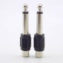 Adaptador jack 6,35 mm macho a RCA cinch hembra 10 uds Reducción para conectar un cable RCA a un jack Mono con extremos metálicos 1