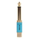 Adaptador jack 6,35 mm macho a RCA hembra para conexión de dispositivos y cables de audio Reducción mono directa Compacta Longitud 5,9 cm 2