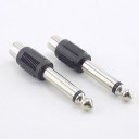 Adaptador jack 6,35 mm macho para RCA cinch fêmea 10 pcs Redução para ligação de cabo RCA a tomada jack Mono execução Terminais metálicos 3