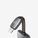 Adaptador Lightning para jack de 3,5mm e Lightning para iPhone Carregamento e audição de música simultâneos Corpo em liga de alumínio Cabo flexível 3