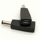 Adaptador Micro USB fêmea para DC 5,5 x 2,1 mm macho Redução de alimentação para dispositivos 5 V com entrada DC Design compacto na cor preta 5