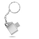 Adaptador Micro USB macho a USB hembra para teléfono y tablet Con anillo para llaves Aleación de aluminio Transferencia de datos 480 Mbps 2