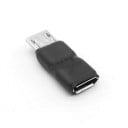 Adaptador Micro USB macho para Micro USB fêmea Redução compacta para ligação de cabo e dispositivos com porta Micro USB Cor preta 5