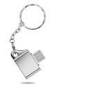 Adaptador Micro USB macho para USB fêmea para telefone e tablet Com anel para chaves Liga de alumínio Transferência de dados 480 Mbps 2
