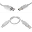 Adaptador OTG USB-C macho a Micro USB macho con cable de 18 cm Para conectar dispositivos con puertos USB-C y Micro USB Transferencia de datos 480 3