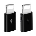 Adaptador para Apple iPhone Lightning para Micro USB 2 unid 5