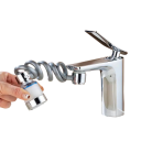 Adaptador rotativo para torneira de cozinha 360° com tubo extensível e cabeçal de chuveiro filtrante acessório universal para pia de cozinha 4