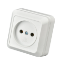 Adaptador UE para toma de corriente exterior sin conexión a tierra, 220 V, 16 A, enchufe CA de plástico ignífugo, toma de corriente universal 1