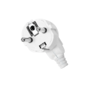 Adaptador universal para tomada EU 250V 16A ficha de 2 pinos 4,8 mm Ficha de substituição para cabo de alimentação Adaptador AC de viagem EU 2