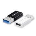 Adaptador USB 3.0 para USB-C para ligação de cabo USB-C a portátil ou carregador com porta USB Transmissão até 5 Gbps Dimensões compactas 3