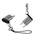 Adaptador USB-C a Micro USB Reducción para conectar un cable Micro USB a un teléfono con puerto USB-C Cuerpo de aleación de aluminio Lazo 3
