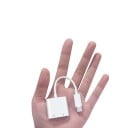 Adaptador USB-C para jack de 3,5 mm e USB-C para ouvir música enquanto carrega o telefone Hub branco com duas entradas Comprimento 131 mm 2