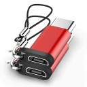 Adaptador USB-C para Micro USB 2 unid Redução com laço para cabo Micro USB e dispositivos com porta USB-C Liga de alumínio Dimensões 23,5 x 1