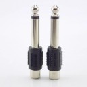 Adaptadores RCA jack para jack 6.35mm F/M 4 unid 6