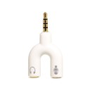 Adaptateur 3,5mm jack vers 2x 3,5mm jack pour écouteurs + microphone 3