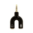 Adaptateur 3,5mm jack vers 2x 3,5mm jack pour écouteurs + microphone 2