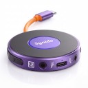 Adaptateur audio USB-C portable A10 pour l'enregistrement de musique, 24bit/96kHz, monitoring, jack 3,5mm, violet, pour mobile, PC, guitare 7