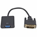 Adaptateur DVI-D mâle vers VGA femelle avec câble pour connecter un moniteur ou un projecteur avec entrée VGA Longueur 26 cm Vis de fixation Noir 4