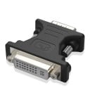 Adaptateur DVI-I femelle vers VGA mâle pour ordinateurs et moniteurs avec prise VGA Réduction compacte sans câble Vis de verrouillage Noir 1