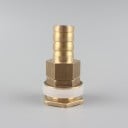 Adaptateur en laiton G1/2 avec picot pour la connexion de tuyau Raccord avec bride hexagonale et écrou de sécurité Deux joints en silicone 8