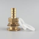 Adaptateur en laiton G1/2 avec picot pour la connexion de tuyau Raccord avec bride hexagonale et écrou de sécurité Deux joints en silicone 10