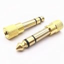 Adaptateur jack 6,35 mm mâle vers 3,5 mm femelle Réduction pour connecter des écouteurs ou un câble avec un connecteur de 3,5 mm à une prise 6