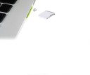 Adaptateur microSD vers SD pour MacBook Air et MacBook Pro y compris Retina Réduction courte pour cartes mémoire microSD vers slot SD Plastique blanc 3