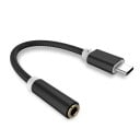 Adaptateur USB-C vers jack 3,5 mm pour connecter des écouteurs à un appareil avec connecteur USB-C Embouts en alliage d'aluminium Câble tressé 2