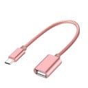 Adaptateur USB-C vers USB 2.0 pour connecter une clé USB ou une souris à un téléphone Câble tressé en nylon Connecteurs en alliage d'aluminium 2