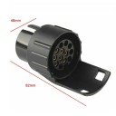 Adaptator 7 pini la 13 pini pentru remorci 12V Dispozitive de remorcare Priză rezistentă la apă Plastic Alamă Negru Conector Accesorii pentru mașini și camioane 2