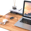 Adaptator audio Bluetooth 5.4 2 în 1 Receptor Transmițător AUX 3,5 mm Tip-C Ecran LED Card TF 10 m 200 mAh 6