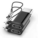 Adaptator USB-C la Micro USB 2 buc Reducător cu curea pentru cablul Micro USB și dispozitive cu port USB-C Aliaj de aluminiu Dimensiune 23,5 x 2